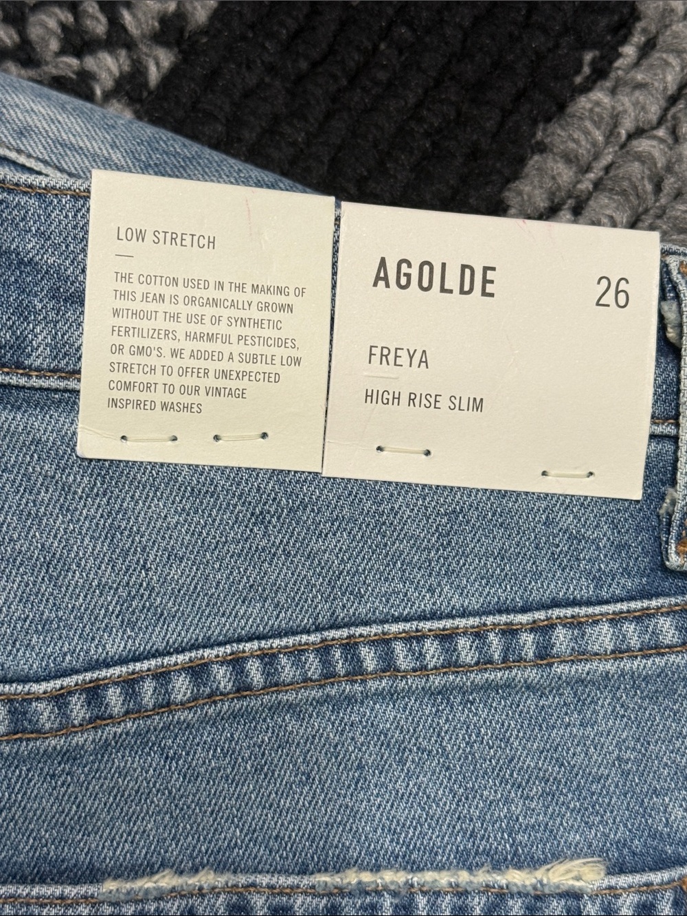AGOLDE Freya High Rise Slim Straight Jeans Women's 26 Classic Organic Cotton NWT - Picture 6 of 8